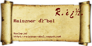 Reiszner Ábel névjegykártya